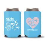 Wedding Koozies Custom – Royal Blue – 07