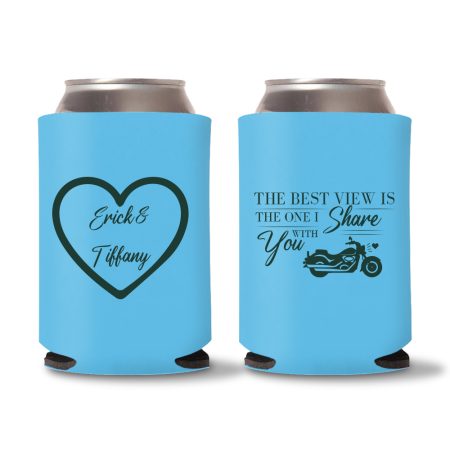 Wedding Koozies Custom - Cyan - 18