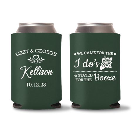 Wedding Koozies Custom - Green - 24