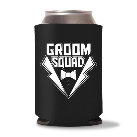 Bride & Groom Koozies D5-Black