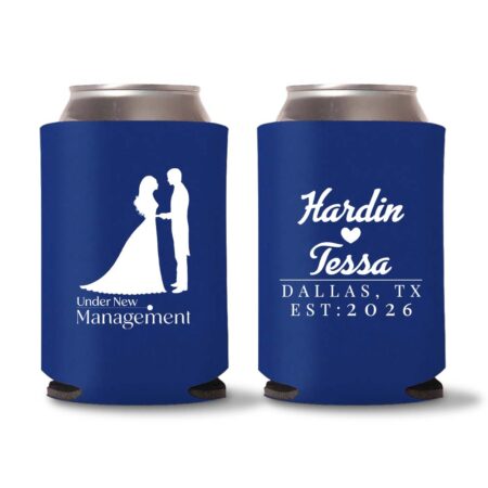 Custom-Couple-Illustration-Koozies-D4-Royal blue