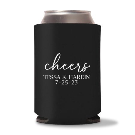 Custom Engagement Koozies D7- Black
