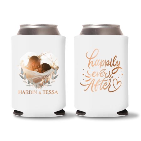 Custom Photo Illustration Koozies D4 - White
