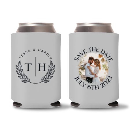 Custom Photo Illustration Koozies D5 - Gray