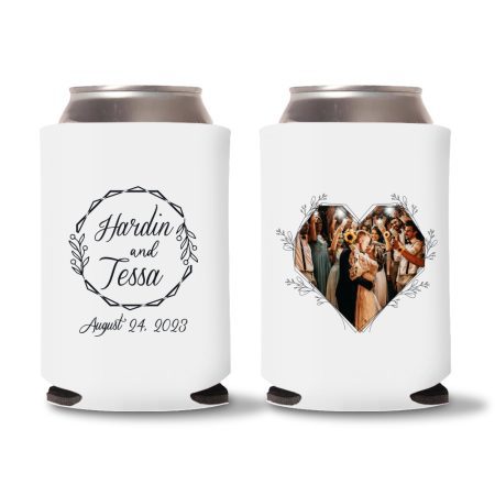 Custom Photo Illustration Koozies D6 - White