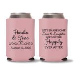 Custom Wedding Koozies D36 – Baby Pink
