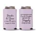 Custom Wedding Koozies D36 – Baby Pink