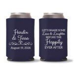 Custom Wedding Koozies D36 – Baby Pink