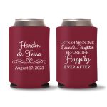 Custom Wedding Koozies D36 – Baby Pink