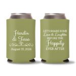 Custom Wedding Koozies D36 – Baby Pink