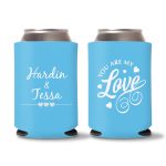 Custom Wedding Koozies D41- Teal