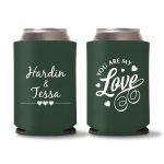 Custom Wedding Koozies D41- Teal