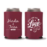 Custom Wedding Koozies D41- Teal