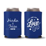 Custom Wedding Koozies D41- Teal