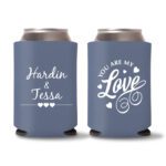 Custom Wedding Koozies D41- Teal