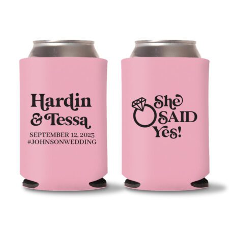 Engagement Koozies D10 - Baby Pink