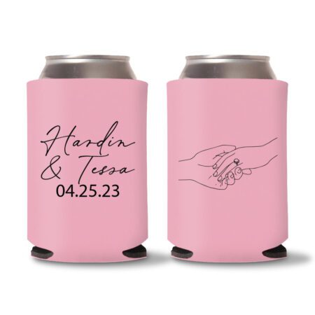 Engagement Koozies D2 - Baby Pink