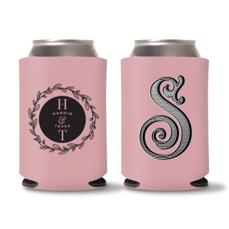 Monogram Koozies D9 - Dusty Rose