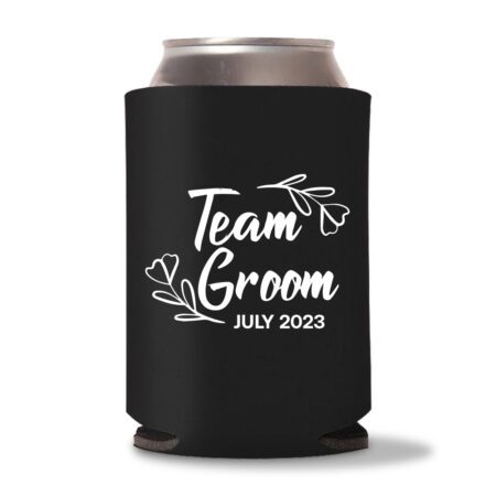 13.Bride & Groom Koozies-Black