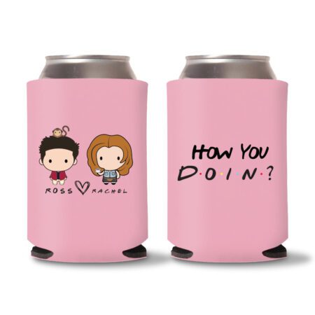 Couple Illustration Koozies D9 - Baby Pink