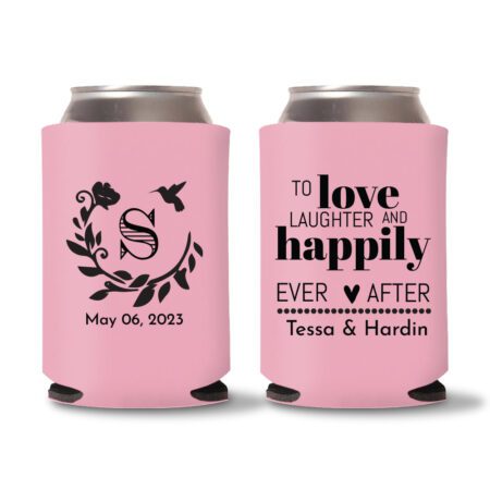 Monogram Koozies D17 - Baby Pink