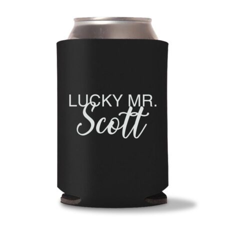 Bride & Groom Koozies D18- Black
