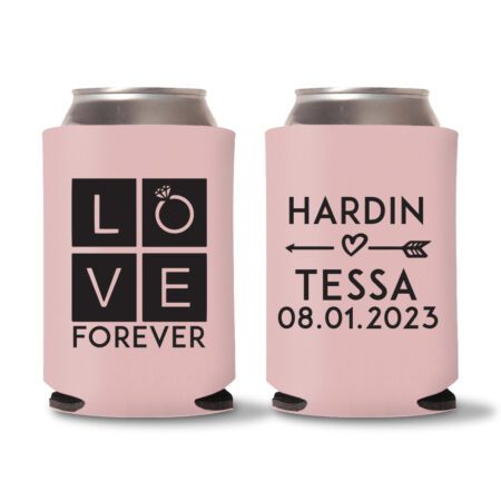 Engagement Koozies D17-Baby Pink