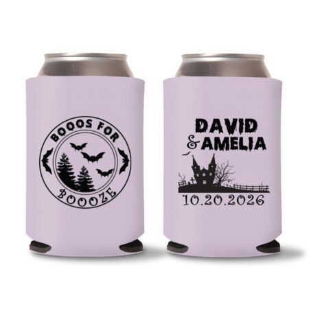 D8 - Halloween Wedding Koozies - Lavender